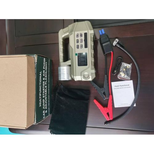 High power digital jump starter digital compressor and adjustable flash light