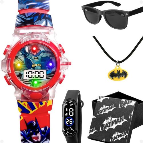 Avengers Boys Watches Red Bat-Man Kids Watches Digital Display Interactive Features Adjustable Strap Vibrant Bat-Man Graphics With Music and Lights Durable for Active Kids Age 3-14 years