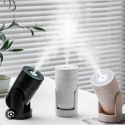 7 Lights Adjustable Angle 220ml Shaking Head Humidifier Portable Ultrasonic Mist Diffuser for Home Office Bedroom Air Moisture and Relaxation available in blackwhitepink