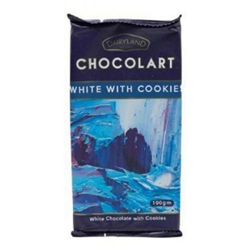 Chocolart White Chocolate with Cookie 90Gm – Creamy White Chocolate & Crunchy Cookie Pieces
