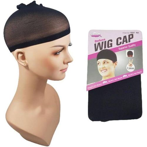 Hair Accessory 2pcs black stretchy wig cap
