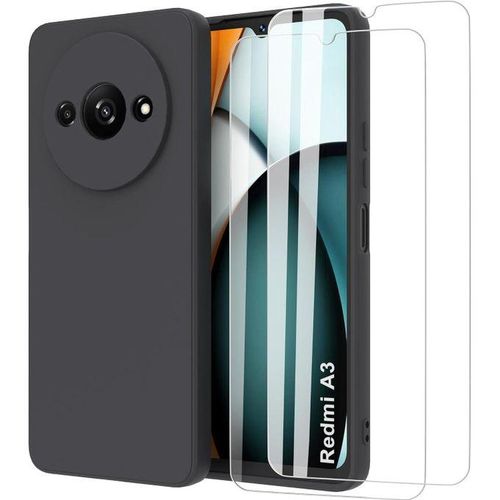 Phone Liquid silicone cover case for Xiaomi Redmi A3, Black