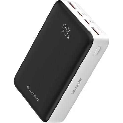 Lightwave 20000mAh 65W Laptop Power Bank USB-C Dual Port Fast Charging