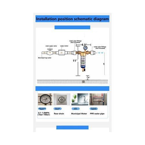 Pre Filter Purifier Whole House Spin Down Sediment Water Filter A