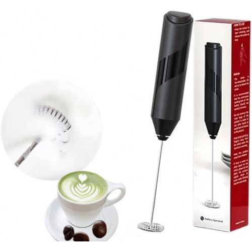 Milk Frother Handheld Battery Powered Foam Maker Frother Wand, Drink Mixer with Stainless Steel Whisk for Coffee, Matcha, Lattes, Cappuccino