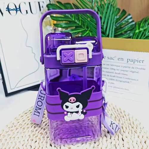 520ml Double Compartment Kids Water Bottle – Melody, Kuromi & Cinnamoroll Design