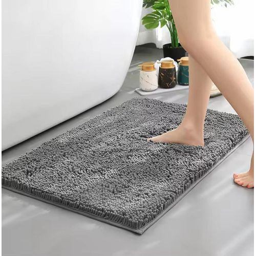 SausageFur Door Grey Mat 50cm x 80cm Soft Durable Non-Slip Entrance Rug