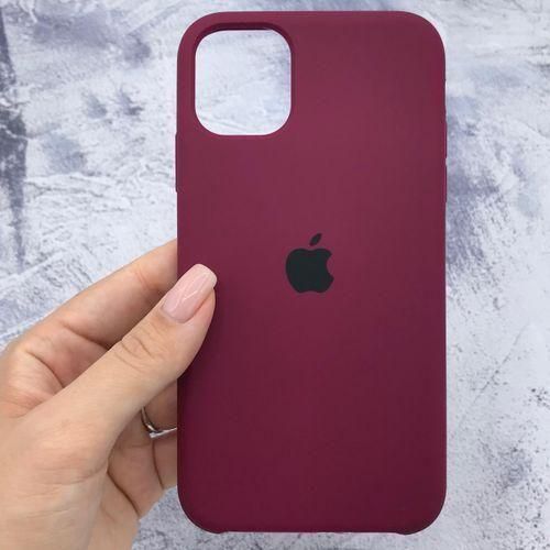 Apple iPhone 11 Pro Max Case, Silicone Maroon Protective Phone Cover