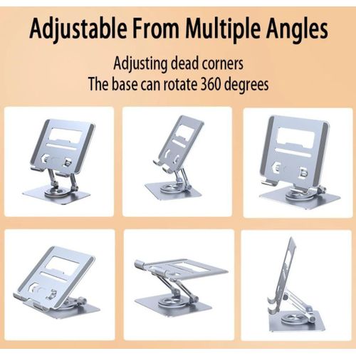 360 Rotating Aluminium Tablet or Laptop Folding Support Bracket