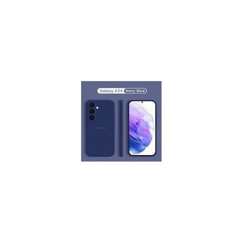 Galaxy A34 5G Pure Liquid Silicone Phone Case/Cover-BLUE