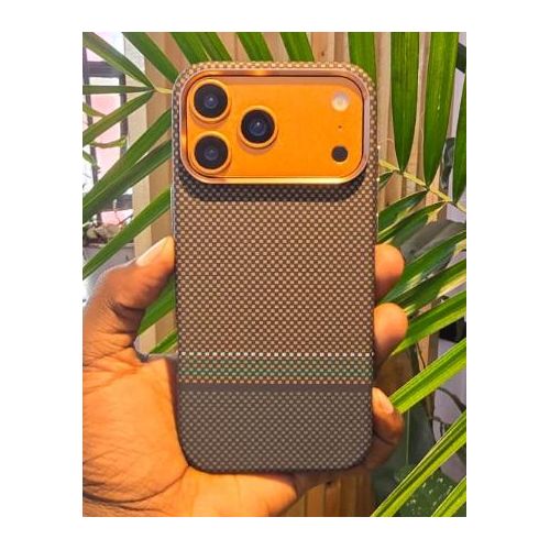 Apple iPhone 17 Pro Max Sunset Aramid Fiber Case with Slim Luxury Carbon Weave, MagSafe Compatibility, Shock-Resistant Build, and Ultra-Lightweight Finish