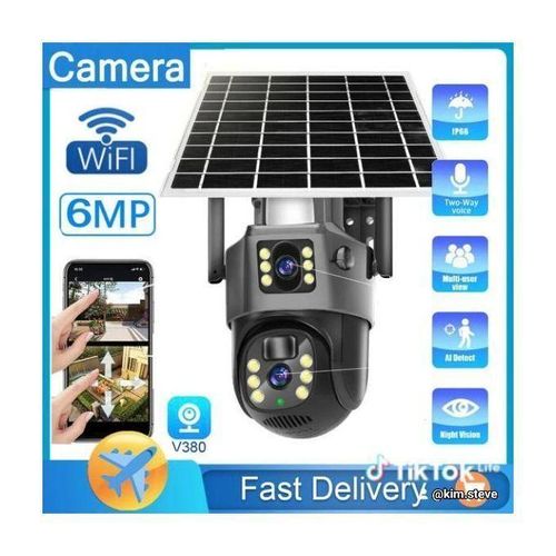 t Ptz Intelligence Dual Lens WIFI CCTV Monitor Wireless solar Camera