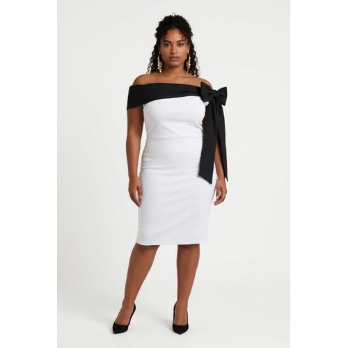 WHITE ONE SHOULDER BODYCON HEAVY COTTON DRESS