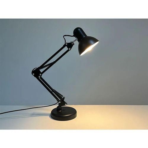 Clip-On LED Desk Lamp – Adjustable Arm Black Table Lamp for Study and Salon Use