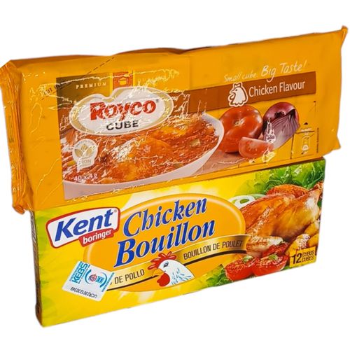 Chicken Flavour Cubes + Kent Boringer Bouillon SEASONING Vegetables Meats Stews Soups Ròyco
