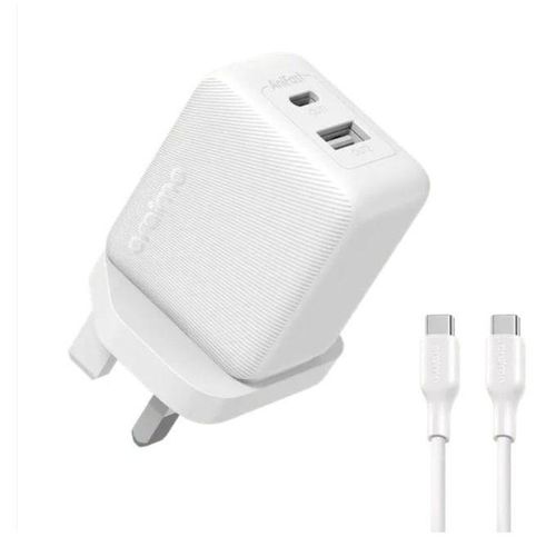 Oramo PowerHub C OWS-U342 6 in 1 power expansion cube 20W smart fast charging 3 AC outlet 3 USB output white