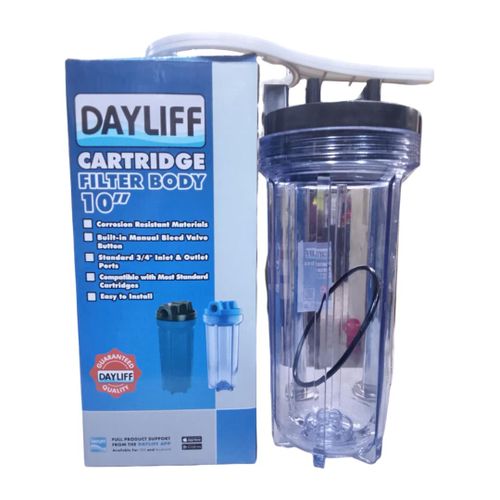 SINGLE SEDIMENT WASHING MACHINE WATER FILTER 10" CLEAR BODY (WITH FREE 10" SEDIMENT CARTRIDGE ELEMENT)