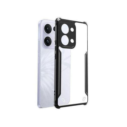 Oppo Reno 13 Transparent Crystal Clear Hard PC Back Case With TPU Bumper, Drop Protection Case Cove