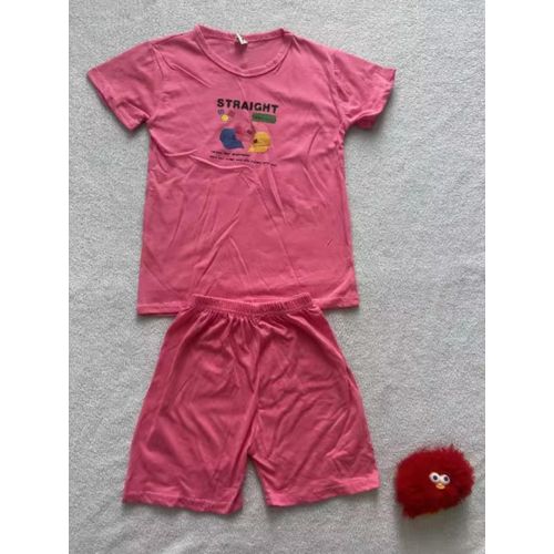 Pink shorts and pink Tshirt set