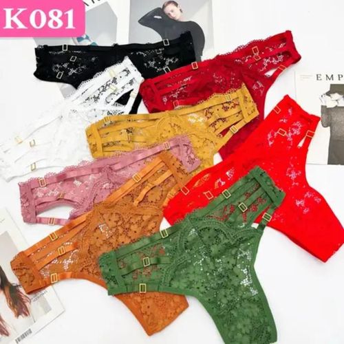 ODM/OEM Tanga De Encaje Sexy Para Mujer Ladies Plus Size Lace Underwear Women Thong Transparent See Through Sexy Lace Panty