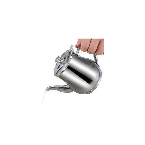 Stainless Steel Tea & Coffee Pot, Gooseneck Spout Beverage Server for Home and Office Use