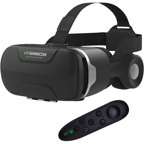 Shinecon Virtual Reality Headset VR Headsets, VR 3D Glasses Virtual Reality Helmet 3D Movie Video Games with Headphone VR Goggle