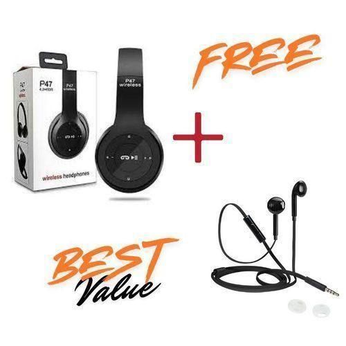 Bluetooth 5.0 Headphone, Wireless With Mem Card Slot + FREE Ofia 19 Earphones