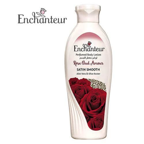 Perfumed BODY LOTION Rose Oud Amour SATIN SMOOTH ALOE VERA OLIVE BUTTER cf