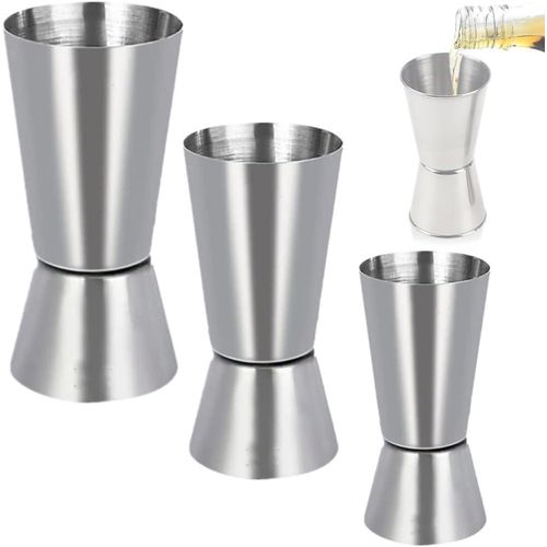 3 Pieces Spirit Measures Set Cocktail Measure Cup 1530ml Stainless Steel Shot MeasureShot Measure Dual Measuring Cup for Bar Party Wine Cocktail Drink Shaker Shaker