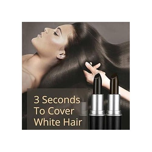 2pcs Black One-Time Hair dye Instant Gray Root Coverage Hair Color Modify Cream Stick Temporary Cover Up Hair Color Dye