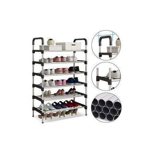 Detachable 6 Layer Shoe Rack, Space-Saving Multi-Tier Organizer for Home, Durable and Easy to Assemble Storage Solution for Shoes, Boots, and Slippers