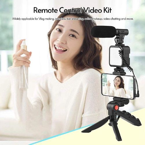 AY-49 LED Video Kit With Microphone Tripod Holder For Influencers And Creators