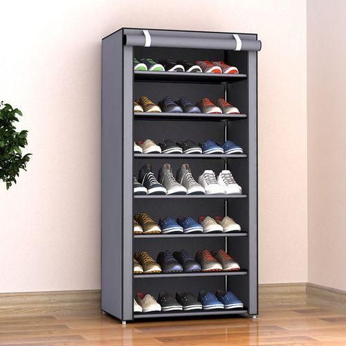 Stackable Shoe Rack, 7-Tier Shoe Organizer with Easy Assembly, Large Capacity Space Saving Storage Shelf for Entryway, Bedroom, Dormitory - Heavy Duty