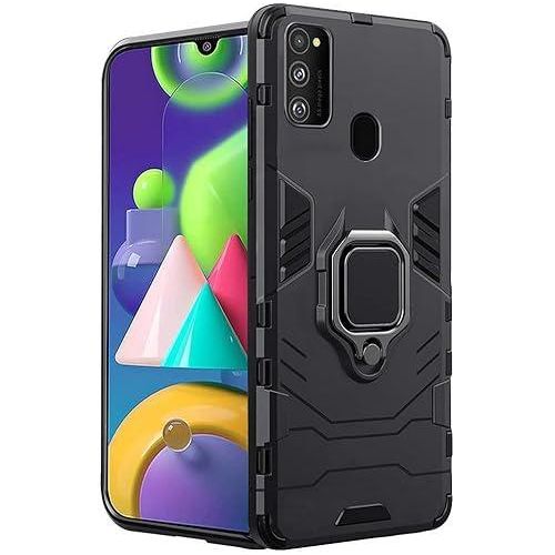Armor Shockproof Soft TPU and Hard PC Back Cover with Ring Case for Samsung Galaxy A30