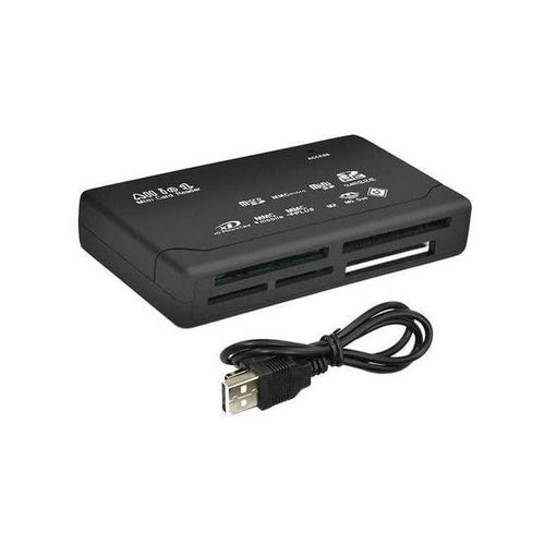USB 2.0 to All in 1 TF Compact Flash Memory Card Reader Fast Data Transmission All in One Card Reader Black