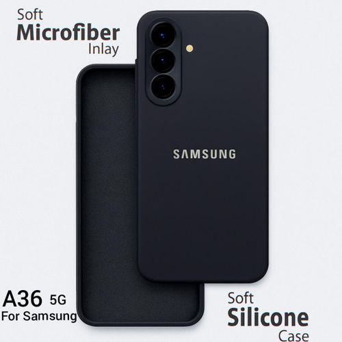 Galaxy A36 5G Black Original Liquid Silicone phone case/Cover