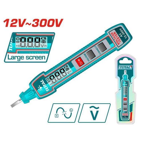 Digital Measuring Tool Test Pencil, Test Voltage: AC 12-300V, LCD digital display, Sound and light alarm, Auto power off,Low-battery indication, With 1pcs LR03 AAA battery