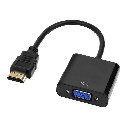 HDMI to VGA Adapter, 1080P Full HD Video Converter, Stable Signal, No Flicker, Male to Female for Laptop, PC, Projector, TV, Monitor, Xbox, PS3 (1Pc, Black)