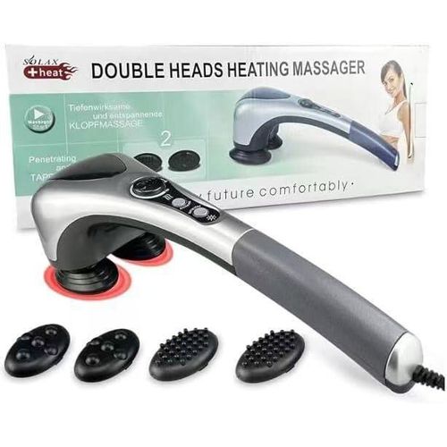 Electric smart (two)Dual Head Heavy Hammer Massager, Handheld Heated Massage, for Deep Tissue Pain Relief for deep Relaxation and Rejuvenation of Muscles, Back, Shoulders, and Legs Throughout The Body