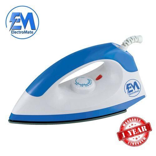 Em Dry Iron Box 1000W with 5-Gear Temperature Control Blue 1YR WRTY