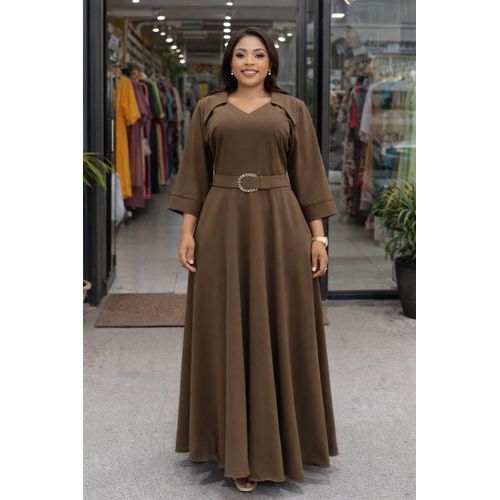 Ladies Perfect Design Chocolate brown Maxi Dress