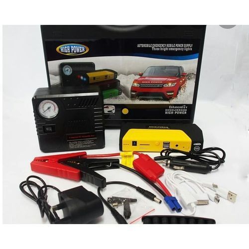 Portable Car Jump Starter Kit With Tyre Inflator / Air Compressor