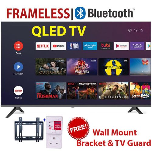 32" QLED Android Smart TV - Bluetooth, WiFi, Inbuilt Decoder, Netflix, YouTube, App Store + FREE TV Guard & Wall Mount (1YR WRTY)
