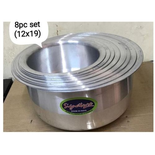 8 Pcs Heavy Duty Aluminium Sufuria No 12-19