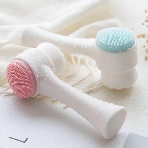 2 in1 Face Brush, Facial Cleansing Brush Suitable For All Skin Types Gentle For Exfoliators & Massage (Multicolors)