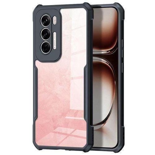 Xundo Oppo Reno 12 Pro 5G Case Back Cover Transparent Crystal Clear Hard PC Back Case with TPU Bumper Drop Protection