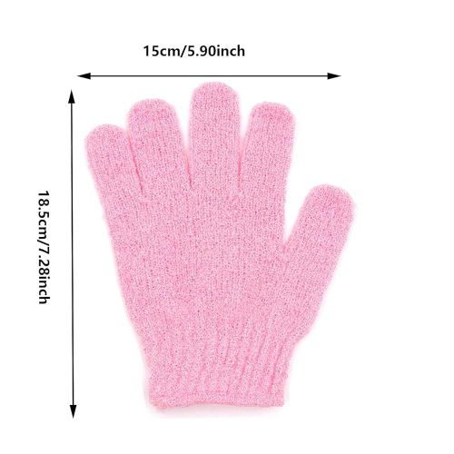 Premium Textured Exfoliating Shower Gloves – 1 Pair Deep Cleansing Bath Mitts for Body Scrub, Dead Skin Cell Remover, and Pore Unclogging Loofah Washcloth with Elastic Wrist and Hanging Loop