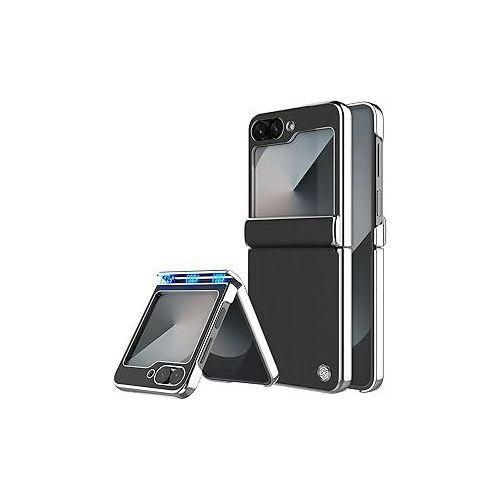 Nilkin Z Flip 6 Case with Magnetic Hinge Protection, Slim Leather Samsung Galaxy Z Flip 6 Case, Wireless Charging, Shockproof, Anti Scratch Phone Case for Galaxy Z Flip 6 - Black