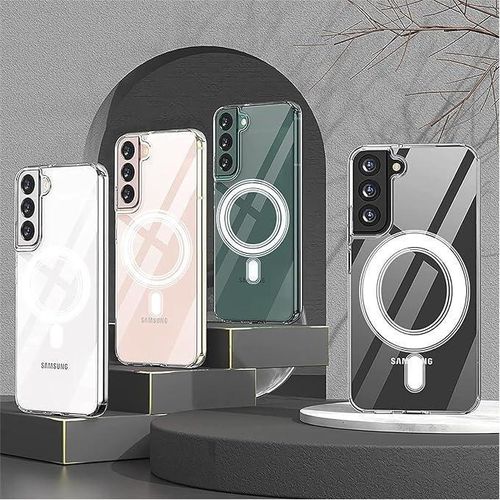 Clear MagSafe Case with Strong Magnetic Ring, Hybrid Protection, and Slim Lightweight Fit for Galaxy S22 - Transparent Crystal Design