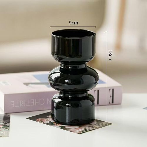 Black Decorative Glass Hydroponic flower vases
